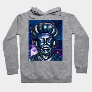 Ibn al Nafis Dark Night Portrait | Ibn al Nafis Artwork 5 Hoodie